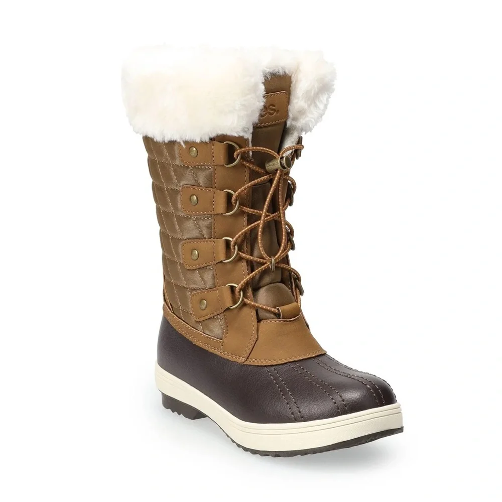 totes Shirley Tall Girls' Toffee Brown Winter Boots